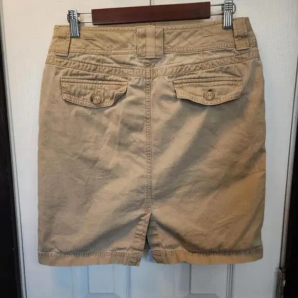 Eddie Bauer Women's Khaki 100% Cotton Cargo Skirt- Size 6 - Picture 4 of 8
